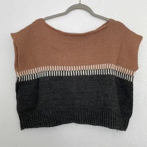 Merino Wool Boxy Top, Hand Knit
